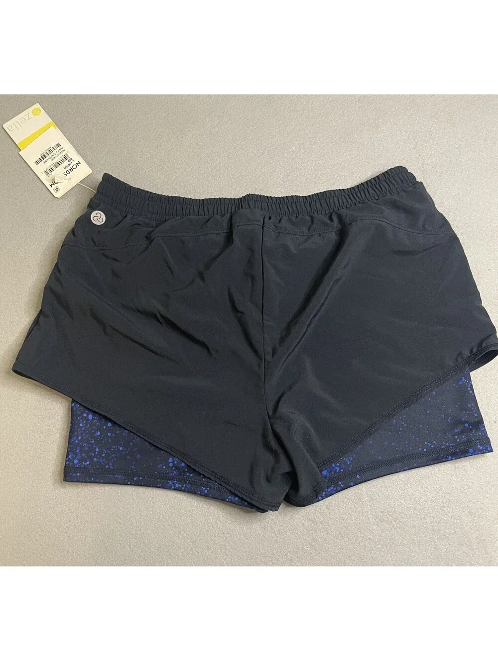 Z by Zella Athletic Shorts w Biker Short Layer Girl's L 10/12  Black
